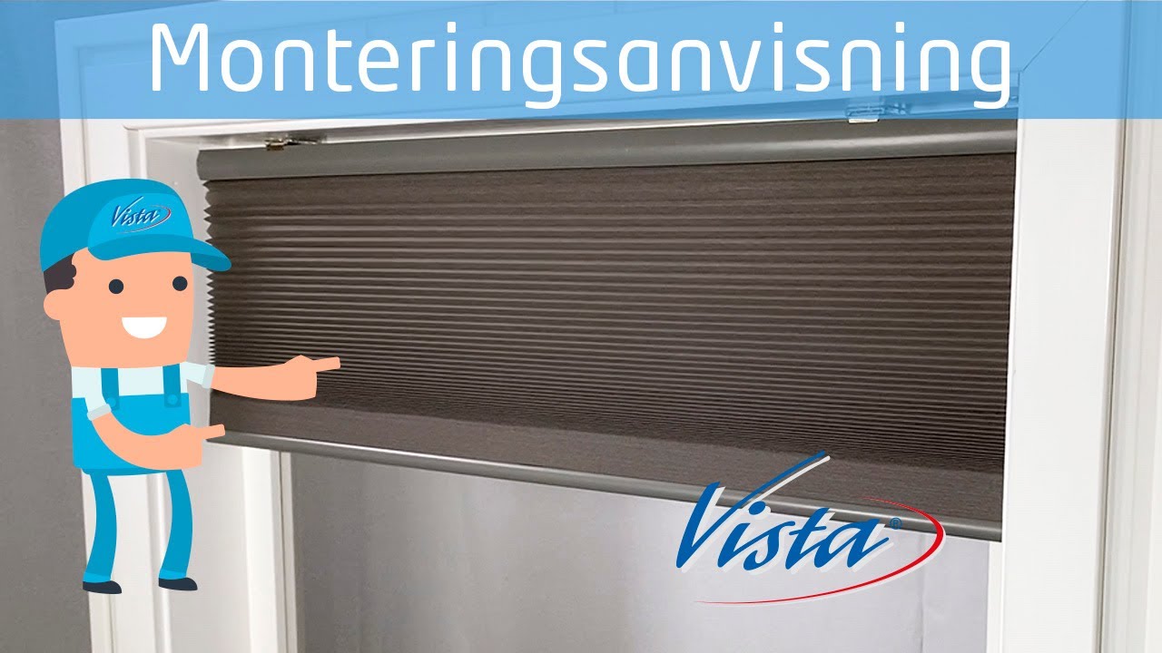 Slik monterer du trådløs lysfiltrerende plisségardin | Vista Norge AS