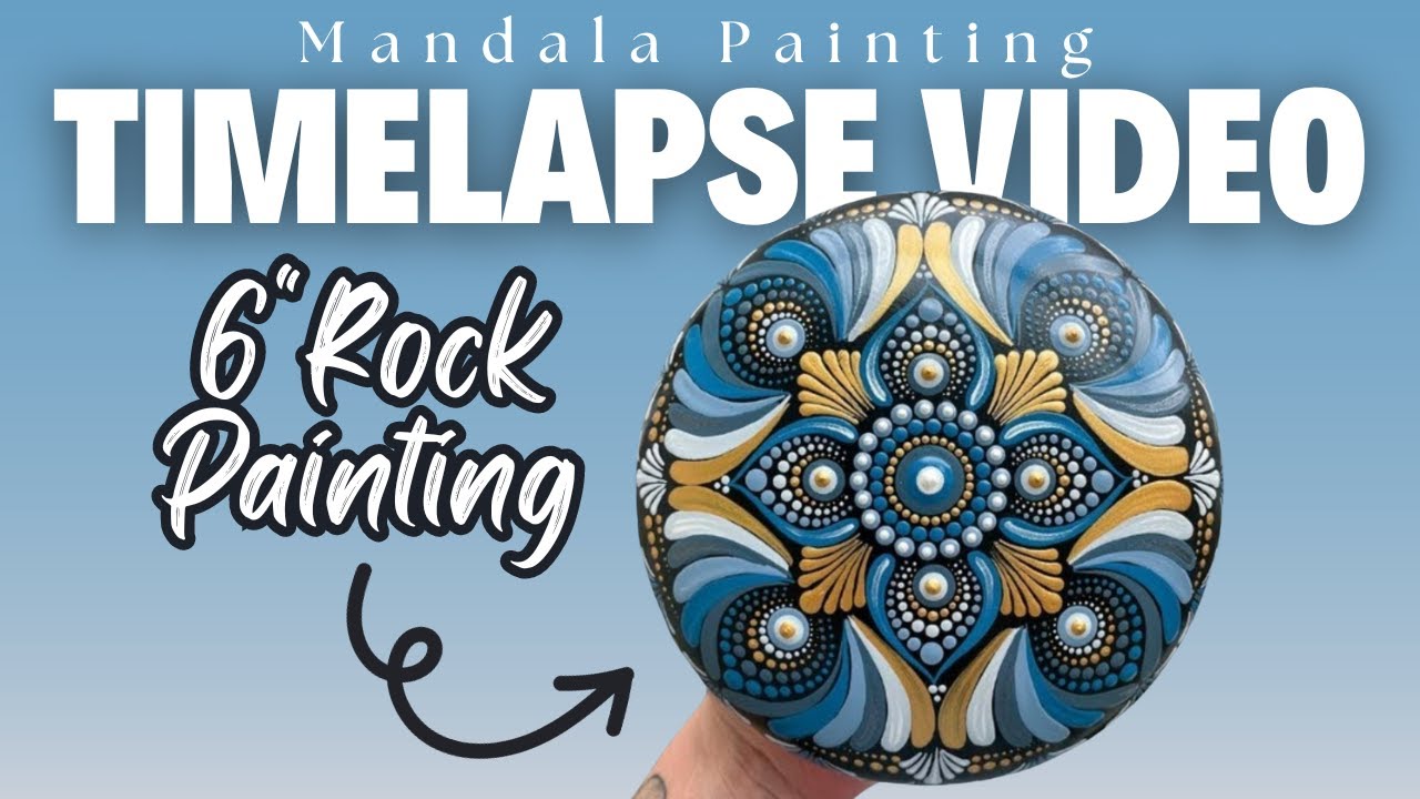 Blue Dot Art Mandala Painting for Beginners | Tutorial Timelapse
