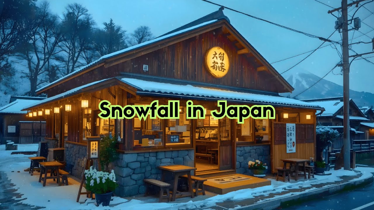 Snowfall in Japan ❄️ Cozy Retro City Vibes — Chill Lofi Hip Hop for Study 🎶