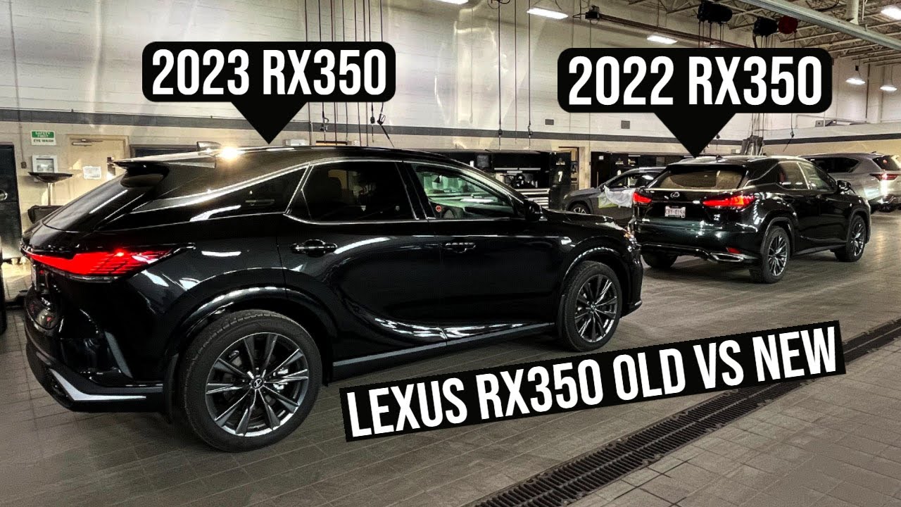 2022 VS 2023 LEXUS RX350 F-SPORT COMPARISON IN 4K BLACK ON RED