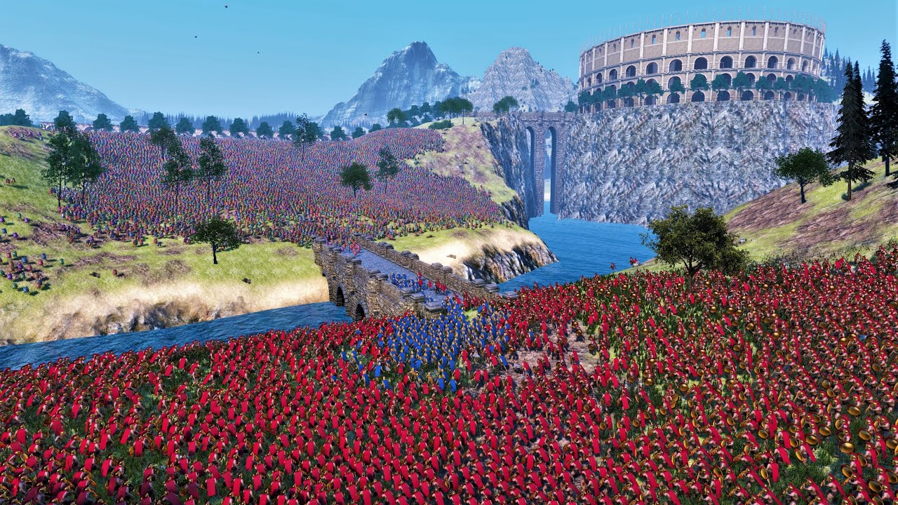 Spartans, Golden Knights, Archers & Catapults Lay Siege To The Roman City - UEBS BATTLE SIMULATOR
