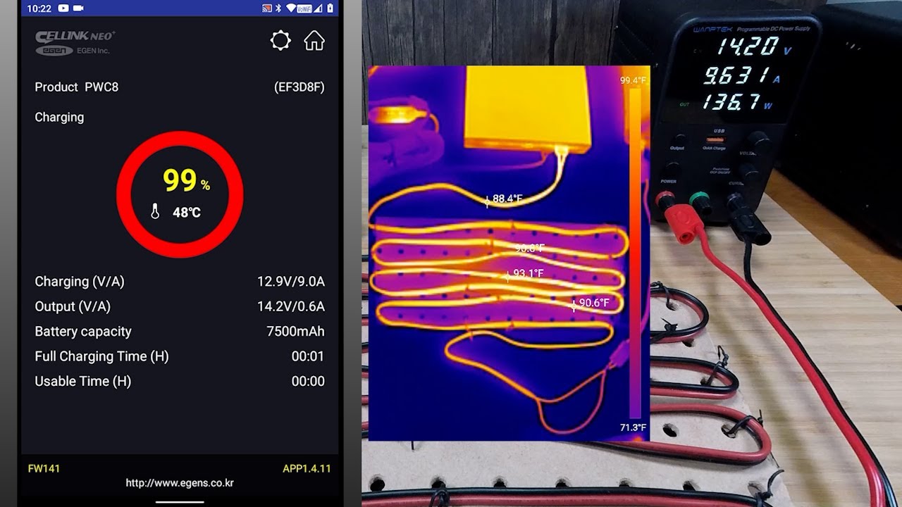 BlackboxMyCar PowerCell 8 - Uncoiled 16 AWG Cable - High Amp Charging Test