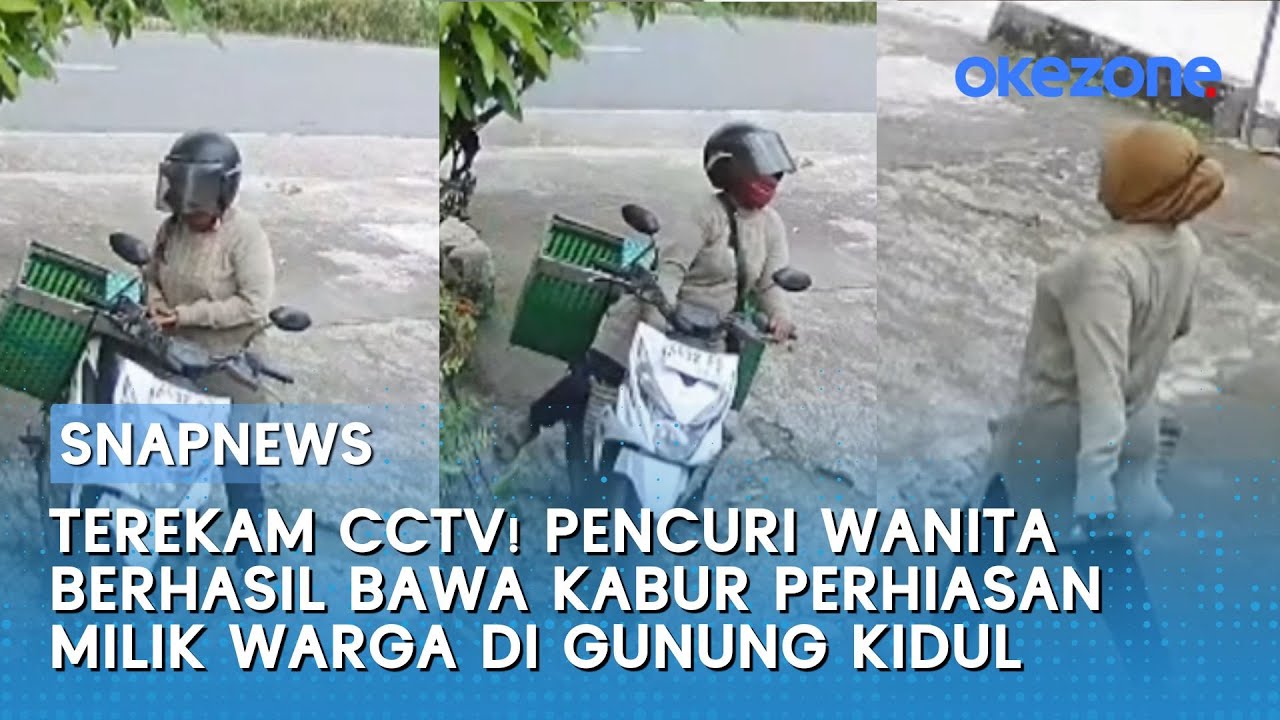 Terekam CCTV, Pencuri Wanita Berhasil Bawa Kabur Perhiasan Milik Warga di Gunung Kidul
