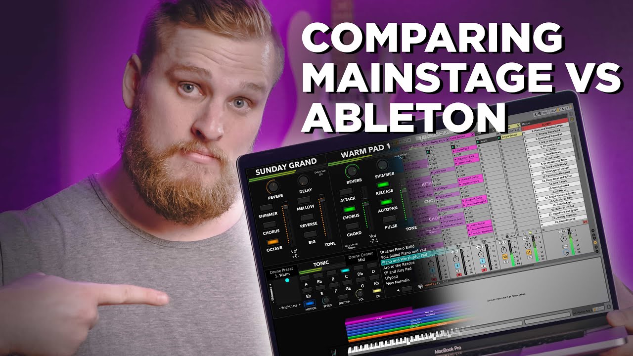 Выбор версии Sunday Keys — MainStage против Ableton Live