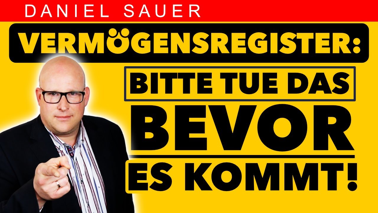 Verm&ouml;gensregister: Bitte nicht warten bis es zu sp&auml;t ist!