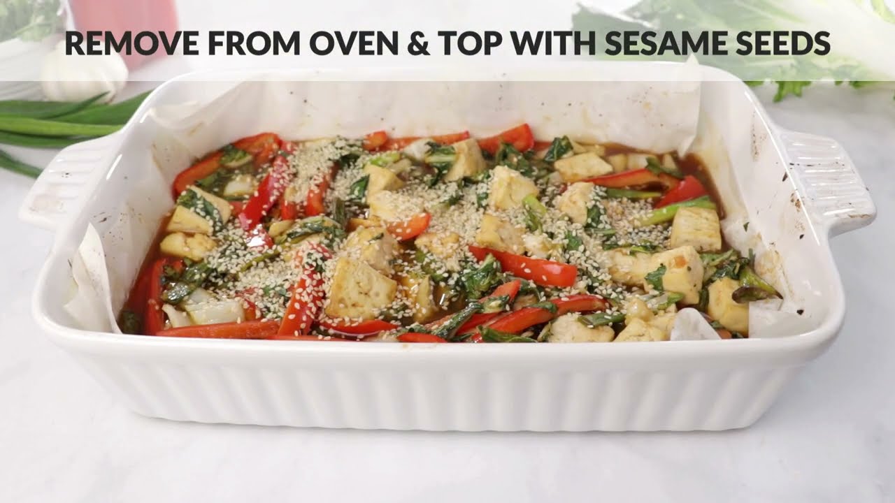 Ginger Tofu Vegetable Bake (Easy Oven Tofu Recipe That Actually Has Flavor)