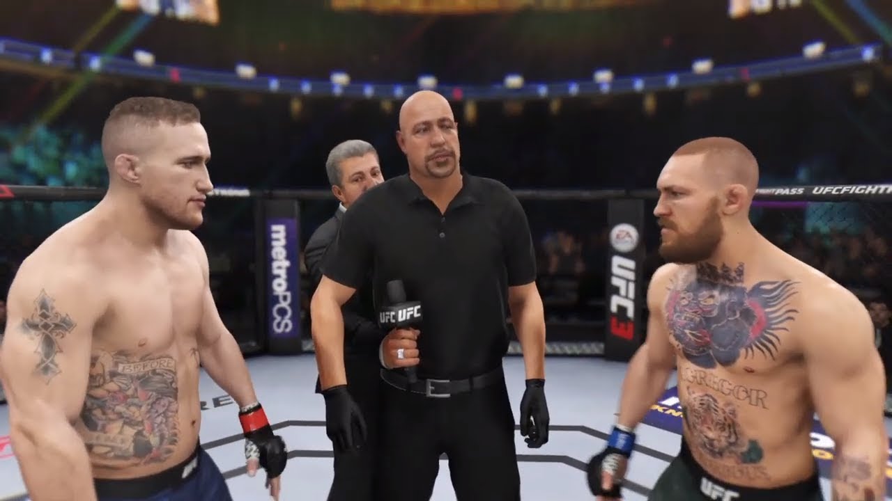 Conor McGregor vs Justin Gaethje (EA Sports UFC 3) - CPU vs CPU