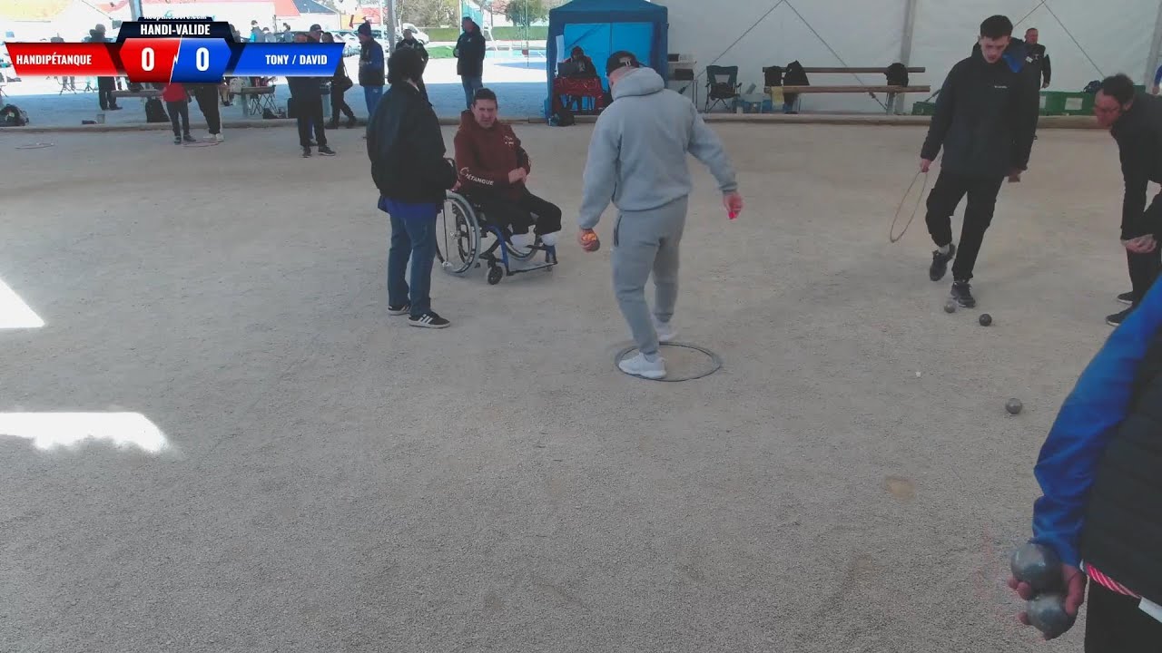 Handipétanque VS David - Tony