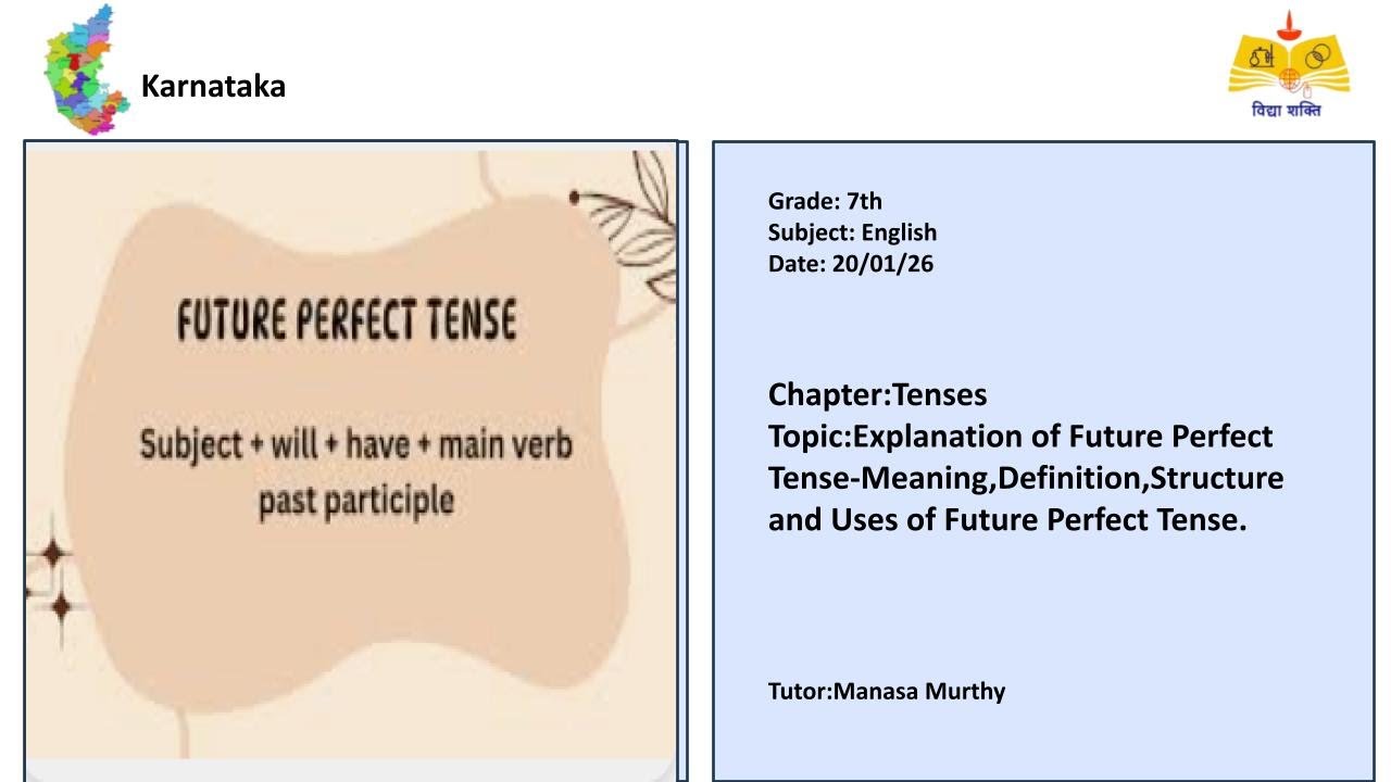 (07th English Dharwad)Future Perfect Tense