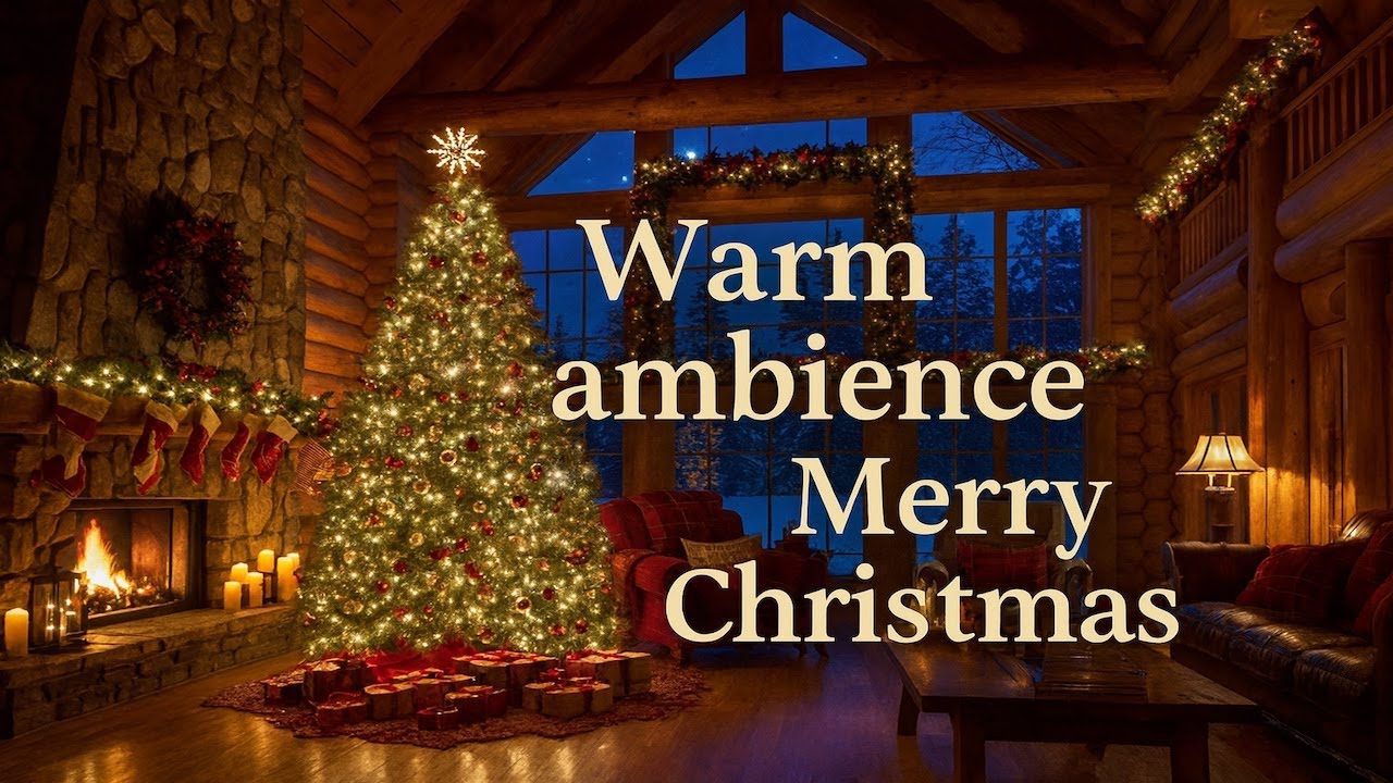 Warm & Cozy Christmas Cabin Ambiance