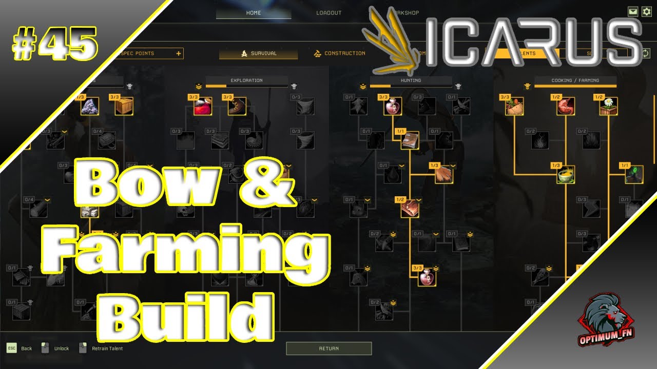 Farming Build Guide  I Food Pyramid Talent l Icarus Talent Build