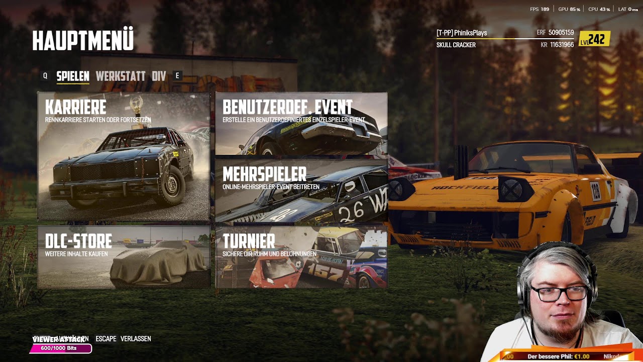 Wreckfest - 600+ Strecken, Joinen nicht fragen! Wreck'em Wednesday 🐱