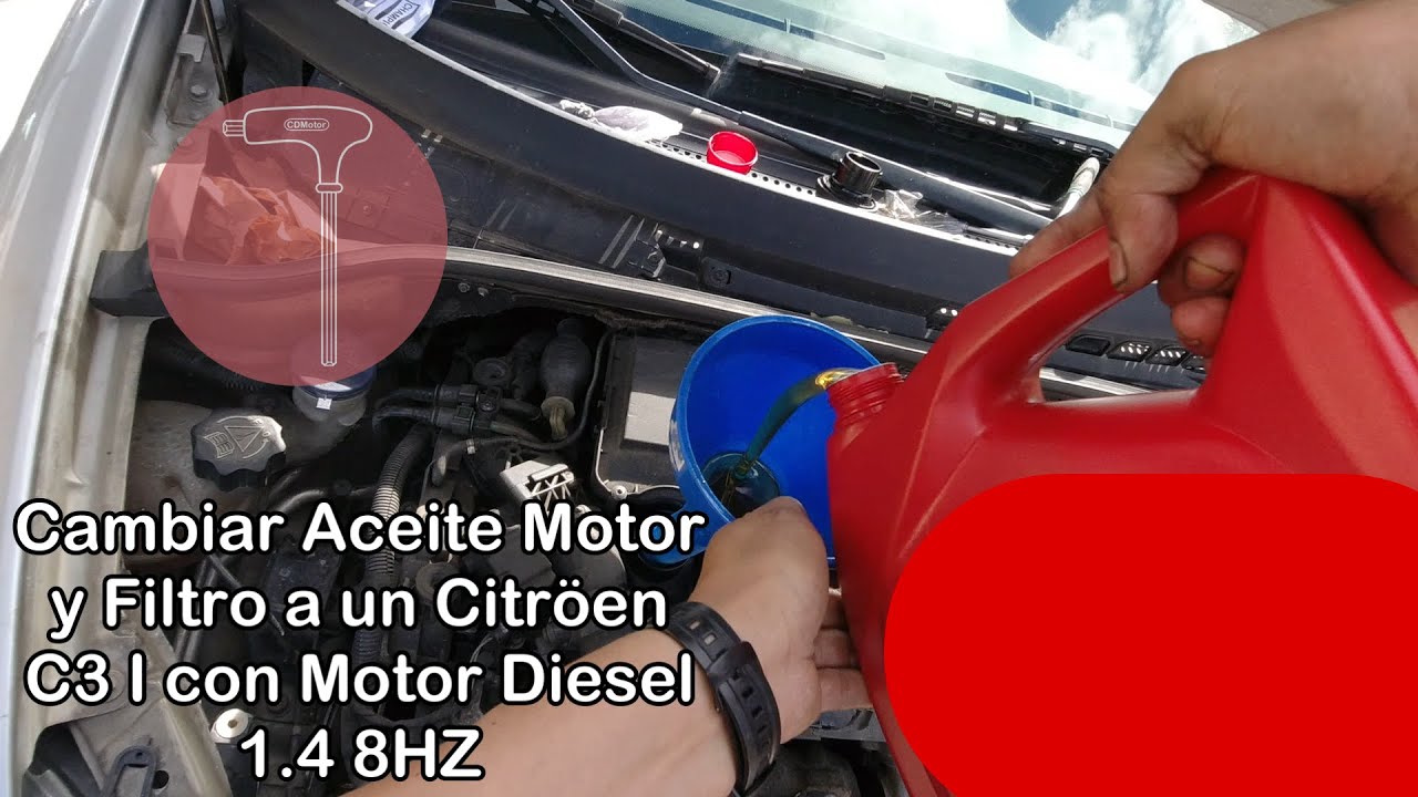 Citroën C3 I, Cambiar Aceite y Filtro de Motor 1,4 8HZ