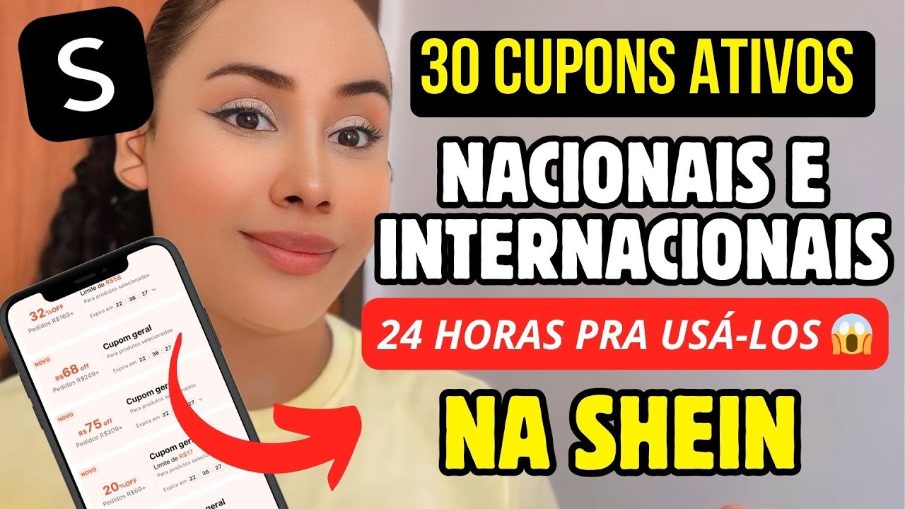 🔥30 CUPONS DE DESCONTO NA SHEIN NACIONAL E INTERNACIONAL 🛍️💸