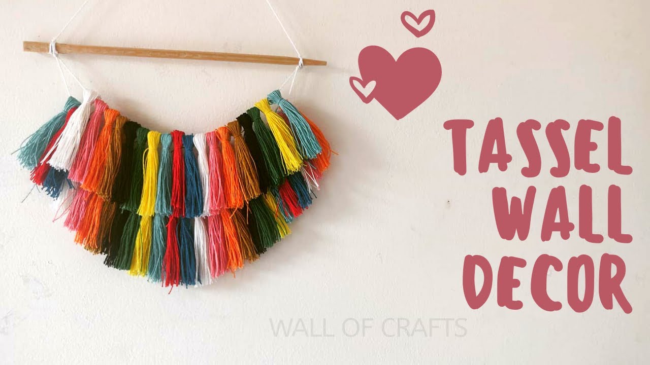 How to make tassel garland using Embroidery thread| Tassel Wall Decor | Home Decor by Wall of Crafts