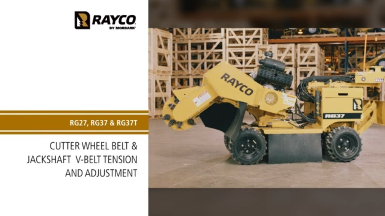 Maintenance Made Easy - RG27, RG37 & RG37T Cutter Wheel Belt Tension and Adjustment