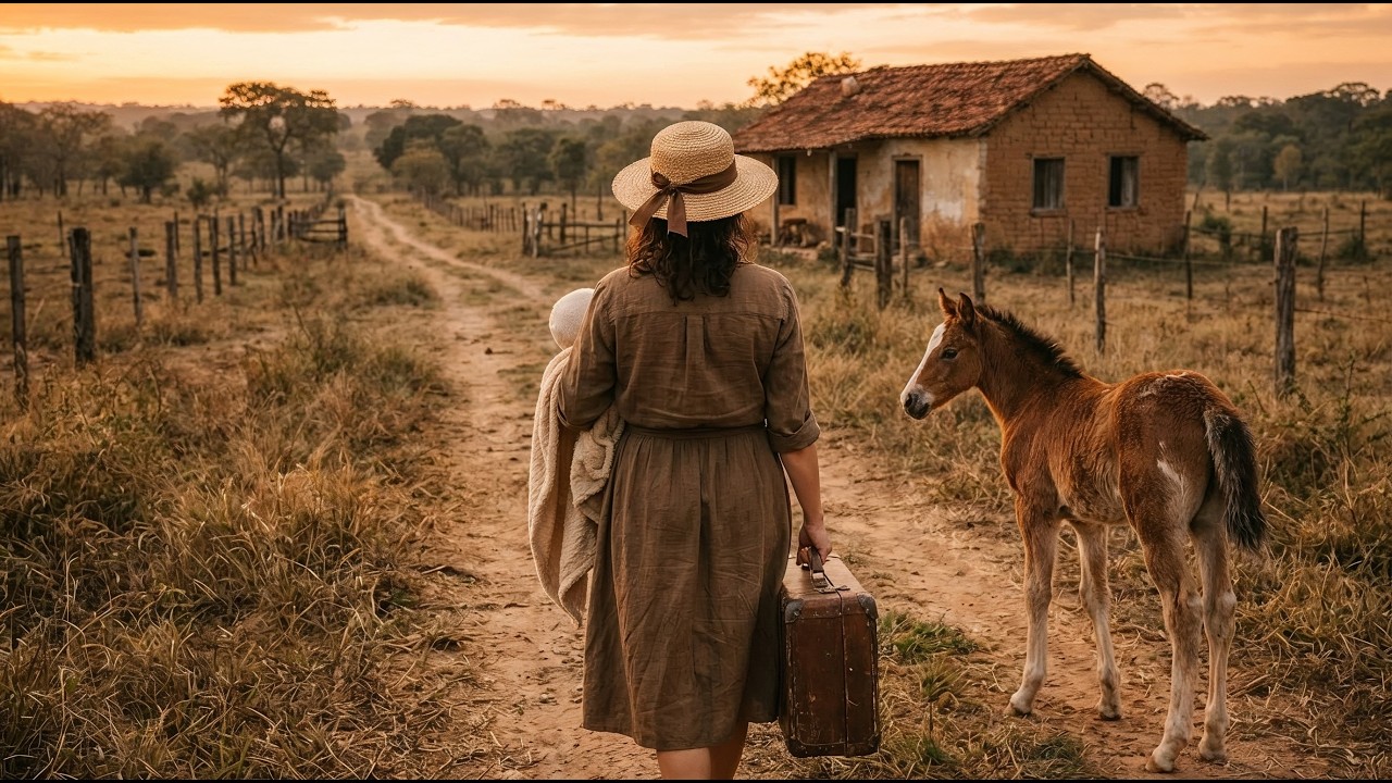 Sola Con Su Bebé, Encontró un Rancho Viejo Con un Potro Recién Nacido… Y Todo Cambió
