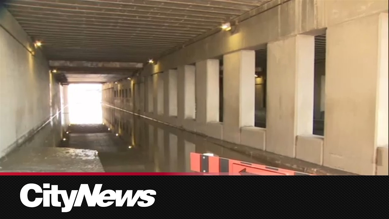North Edmonton wakes up to flooded Yellowhead trail, storm damage Wednesday morning