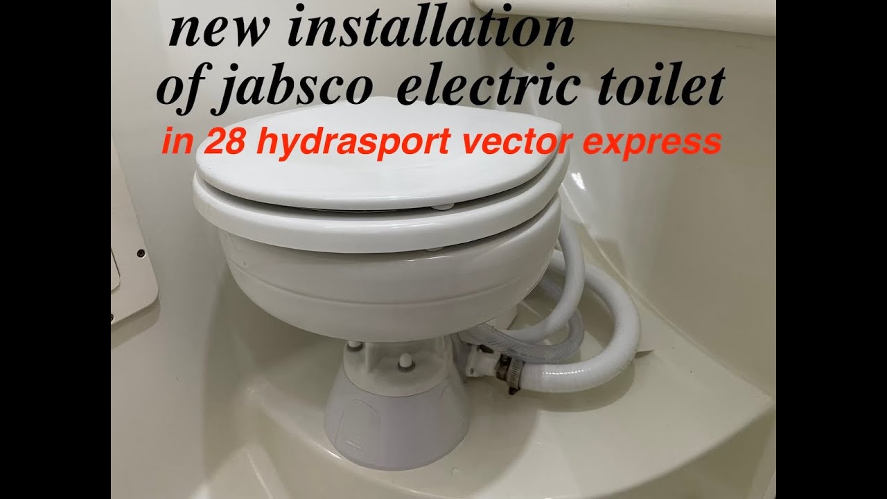 full installation👀of jabsco electric toilet🛥hydrasport vector express EP-144