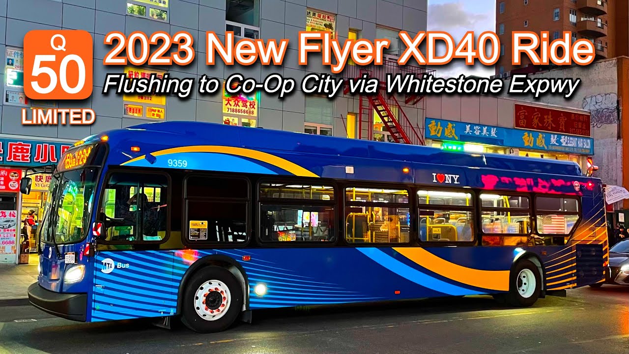 MTA Q50 LIMITED Bus Ride: 2023 New Flyer XD40 9362 from Flushing to Co-Op City