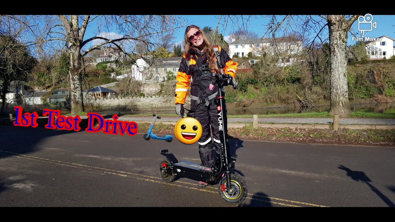 YUME 1000W Electric scooter test ride, first ride out, best ever epic run