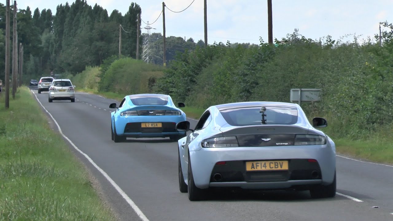 (3X) Aston Martin V12 Vantage S - LOUD Accelerations!!