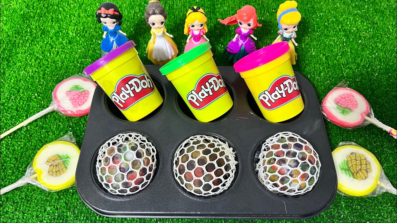 Satisfying Video I How to make Glossy Lolipops in to Heart Pool AND Rainbow Painted Cutting ASMR 