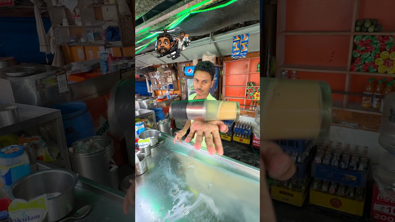 The Most Unusual Milkshake Making Method in India! 🇮🇳 #shorts