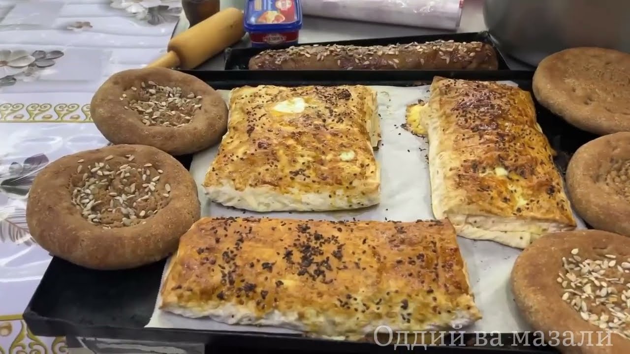 Ачитқили нон(бу сафар қора ун кепак ва зиғир уни солиб тайёрладик)