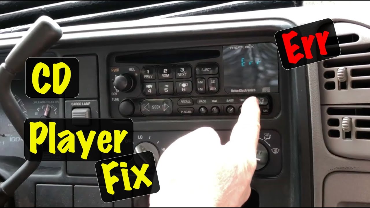 1995 - 2005 GM Truck Van Delco Radio CD player shows ERR message won't play repair (Chevy Caddy GMC)