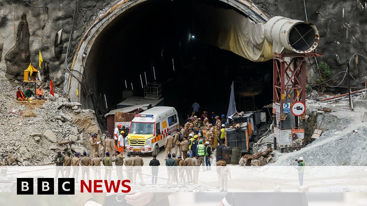 Rescuers break through to trapped India miners in Uttarakhand | BBC News