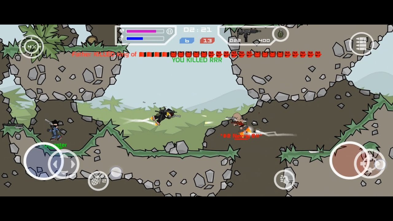 Mini Militia Doodle Army 2 Team Deathmatch Gameplay Video