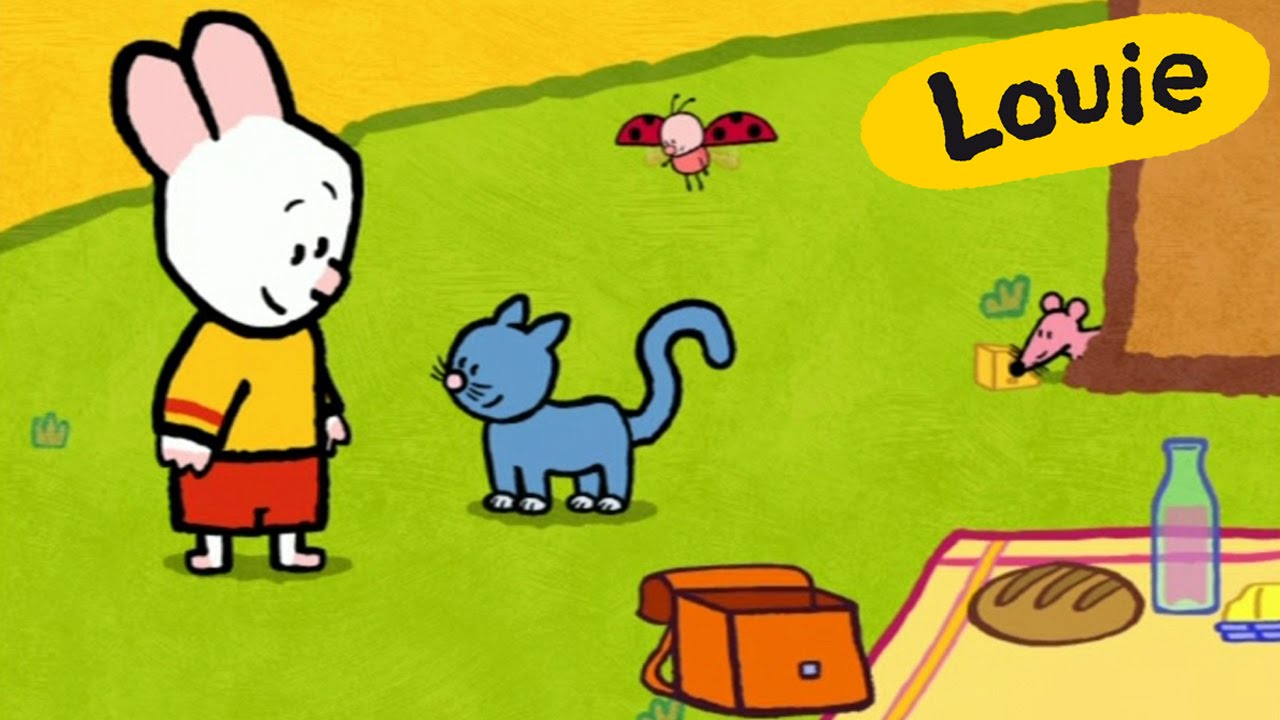 Louie, draw me a cat | Learn to draw cartoon for kids