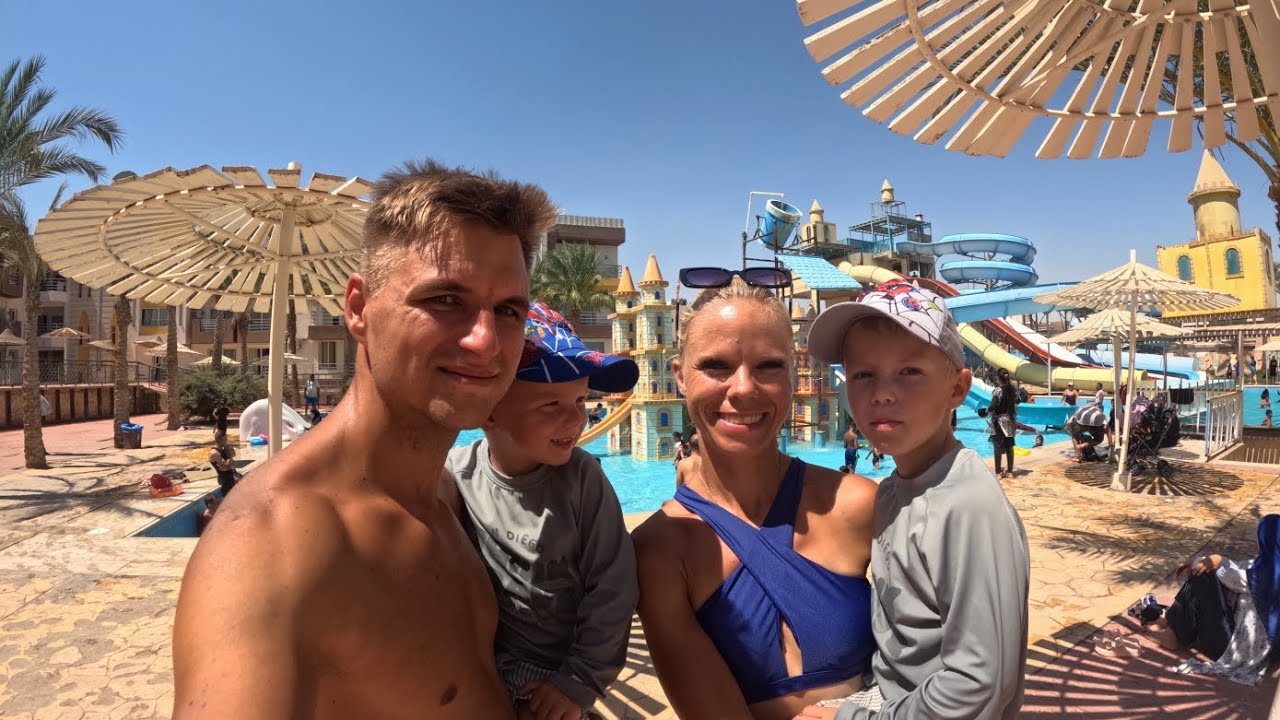 Navštívili jsme hotel Mirage Bay, tobogány, zahrady, moře, Egypt, Hurghada, Vlog.