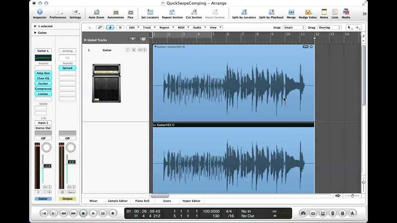 Logic Pro 9 - Quick Swipe Comping