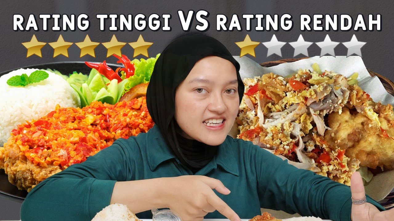TEBAK RATING MAKANAN DI OJEK ONLINE!! YANG RATING RENDAH MALAH LEBIH ENAK?!