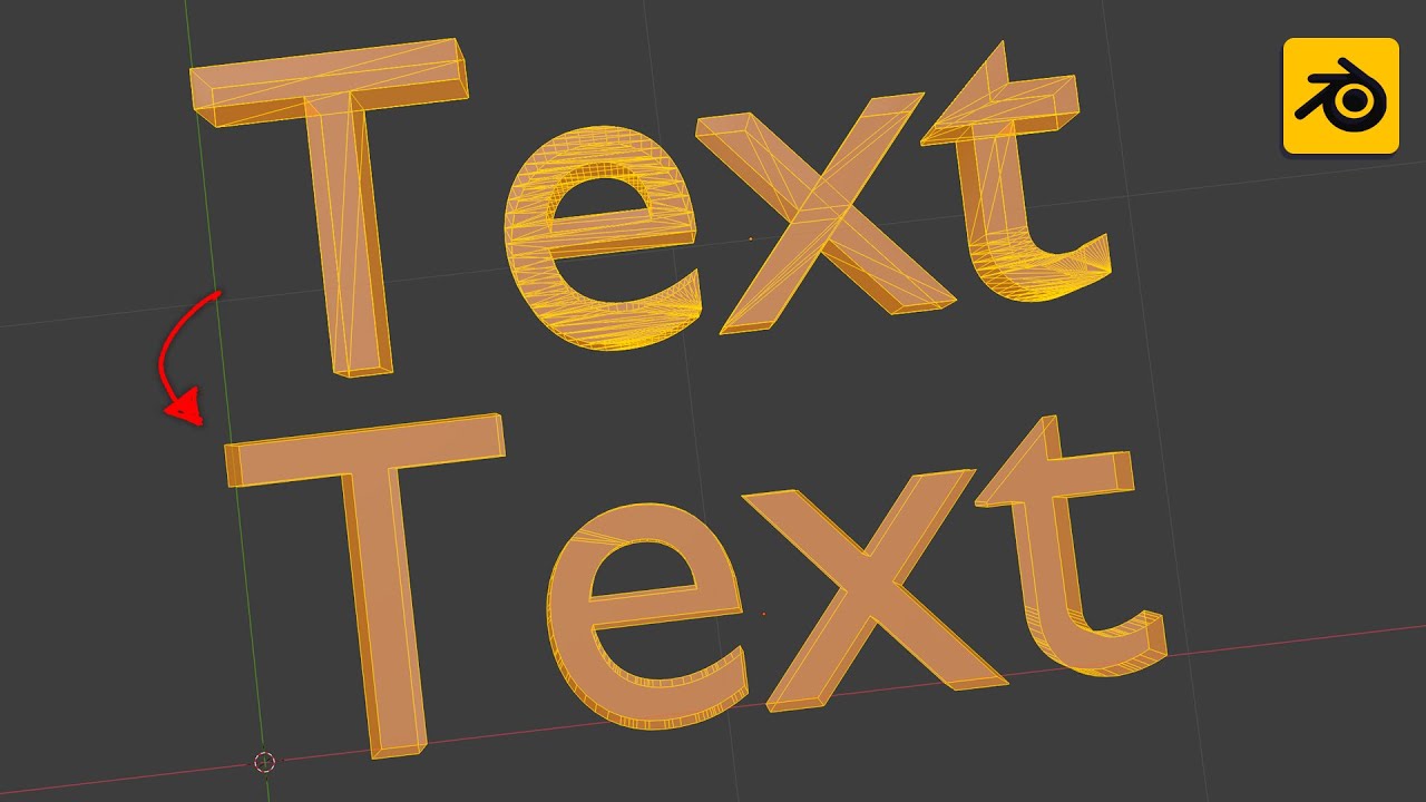 Text to Mesh: Corregir malla rápidamente [Blender para principiantes]