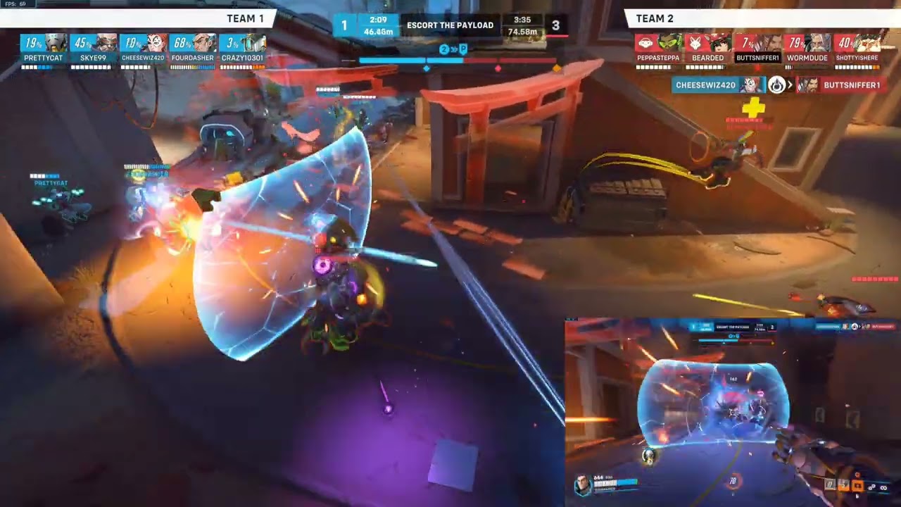 We were fighting for our lives lol [Overwatch 2] [Season 9 placements]