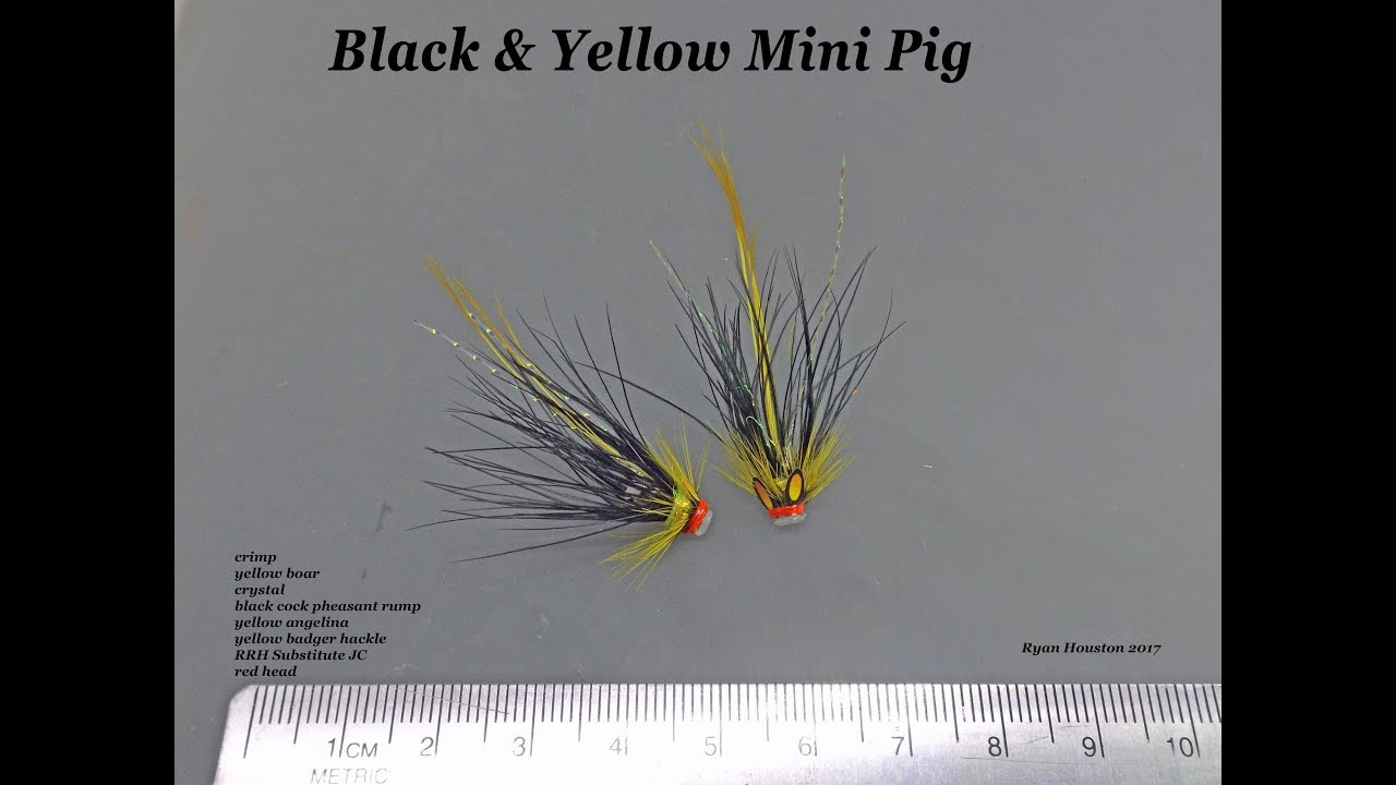 TYING THE BLACK & YELLOW MINI PIG SALMON FLY WITH RYAN HOUSTON 2017