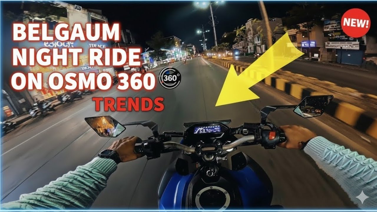 Belgaum Night Ride | Girias to RPD Cross | POV Insane Low Light! Belgaum Night Ride on DJI Osmo 360