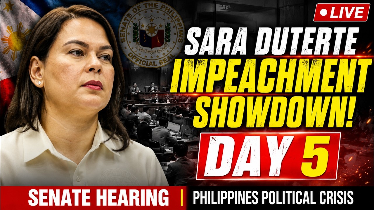 Sara Duterte Impeachment Trial LIVE | Day 5 Senate Hearing | Philippines Political Crisis LIVE