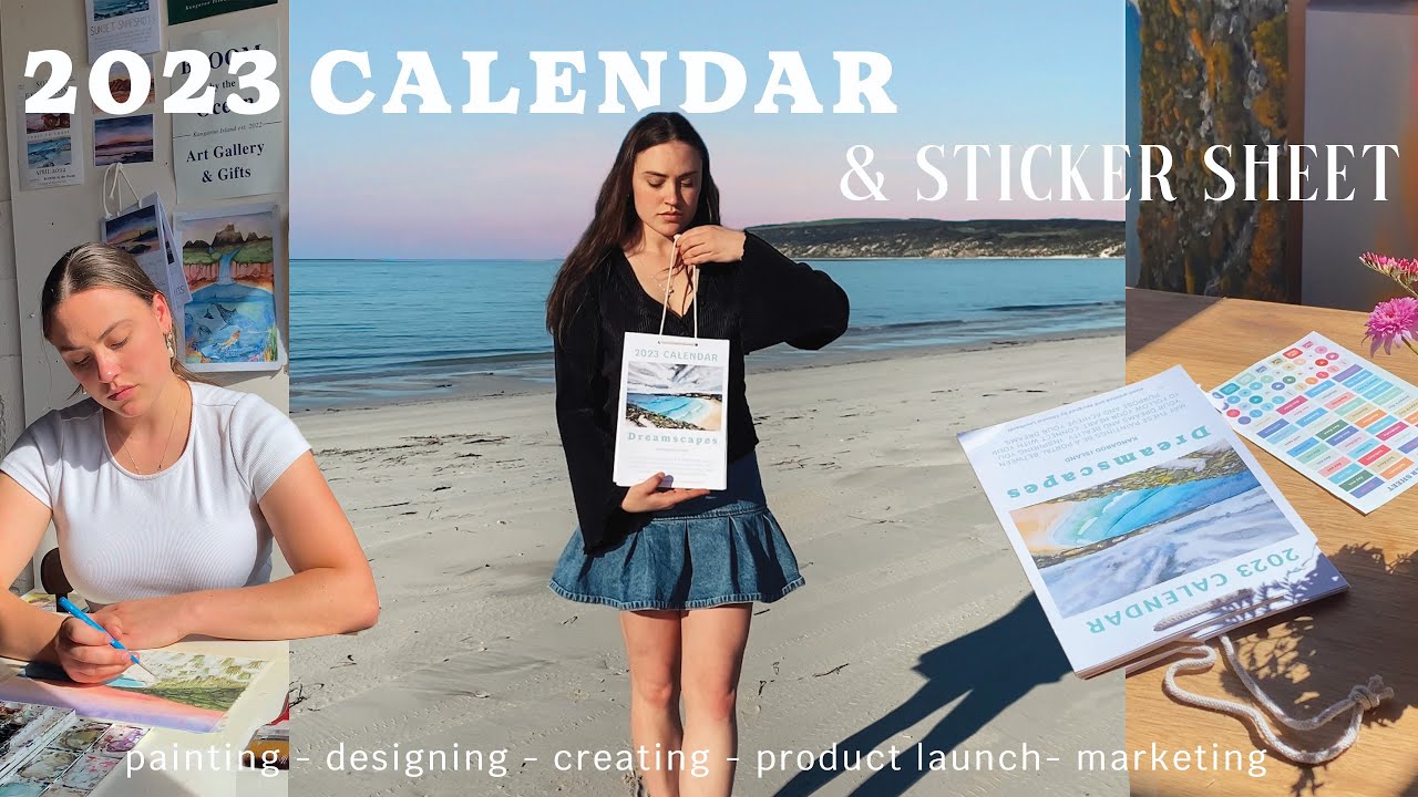 Starting my small business ✰ CREATING A 2023 CALENDAR & STICKER SHEET