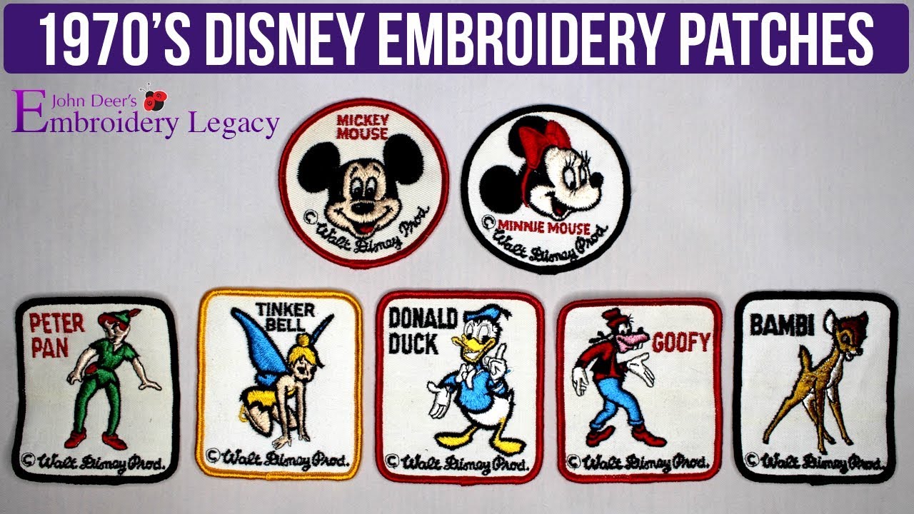 Origninal Disney World Embroidery Design Patches (1970s)
