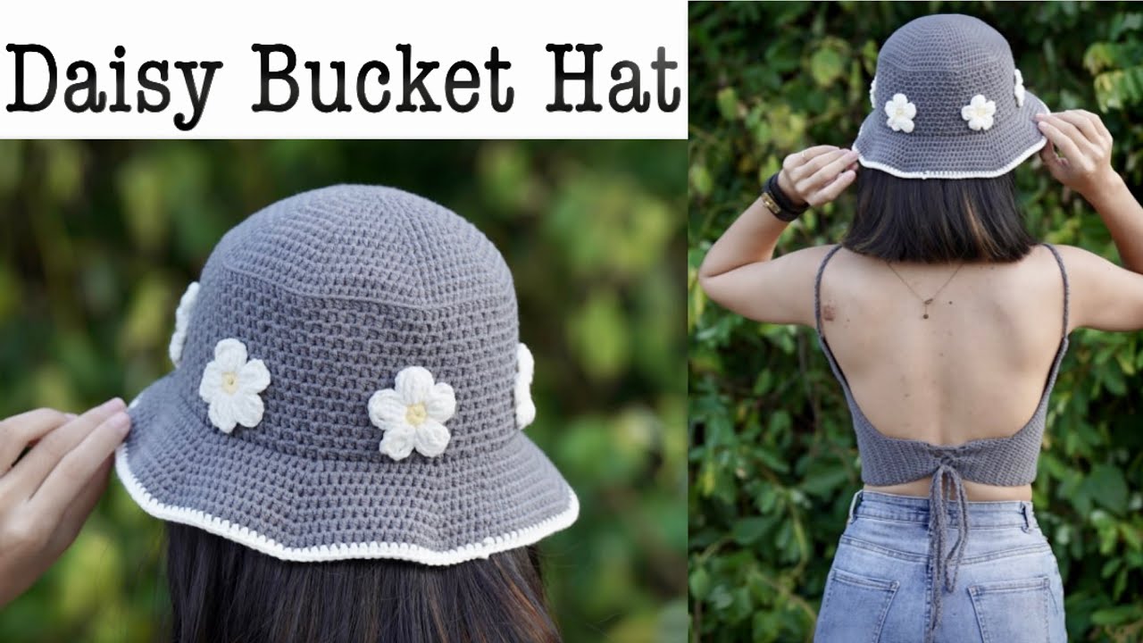 Easy Crochet Daisy Summer Bucket Hat Tutorial 🌸| Daisy Summer Hat DIY