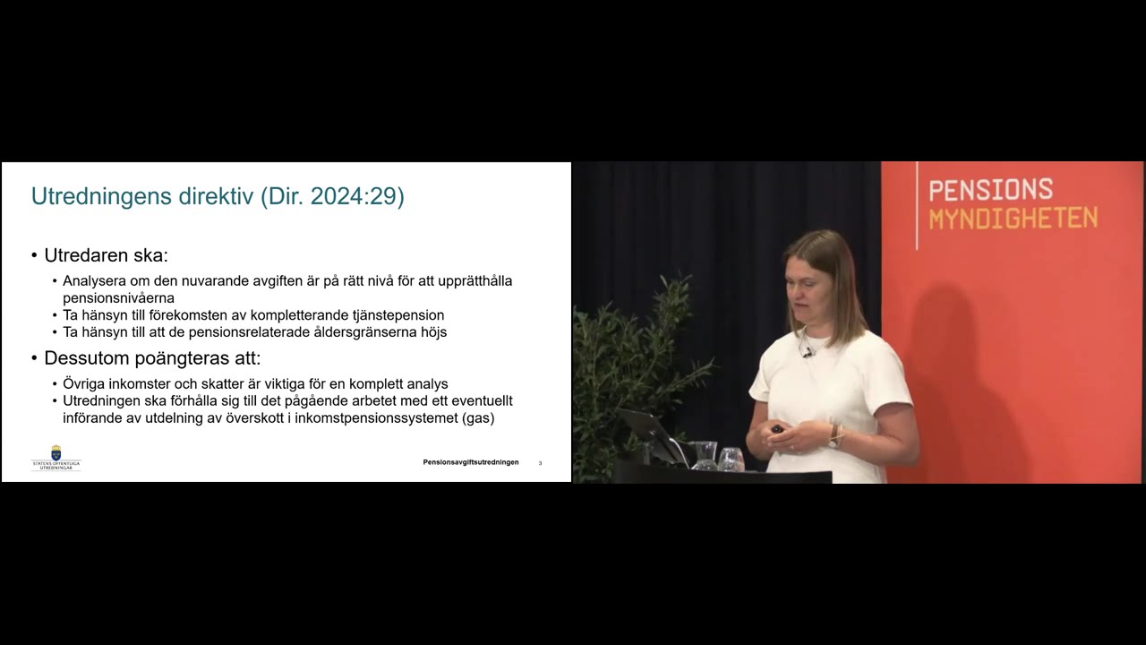 Seminarie:Är det rätt nivå på avgiften till det allmänna pensionssystemet?