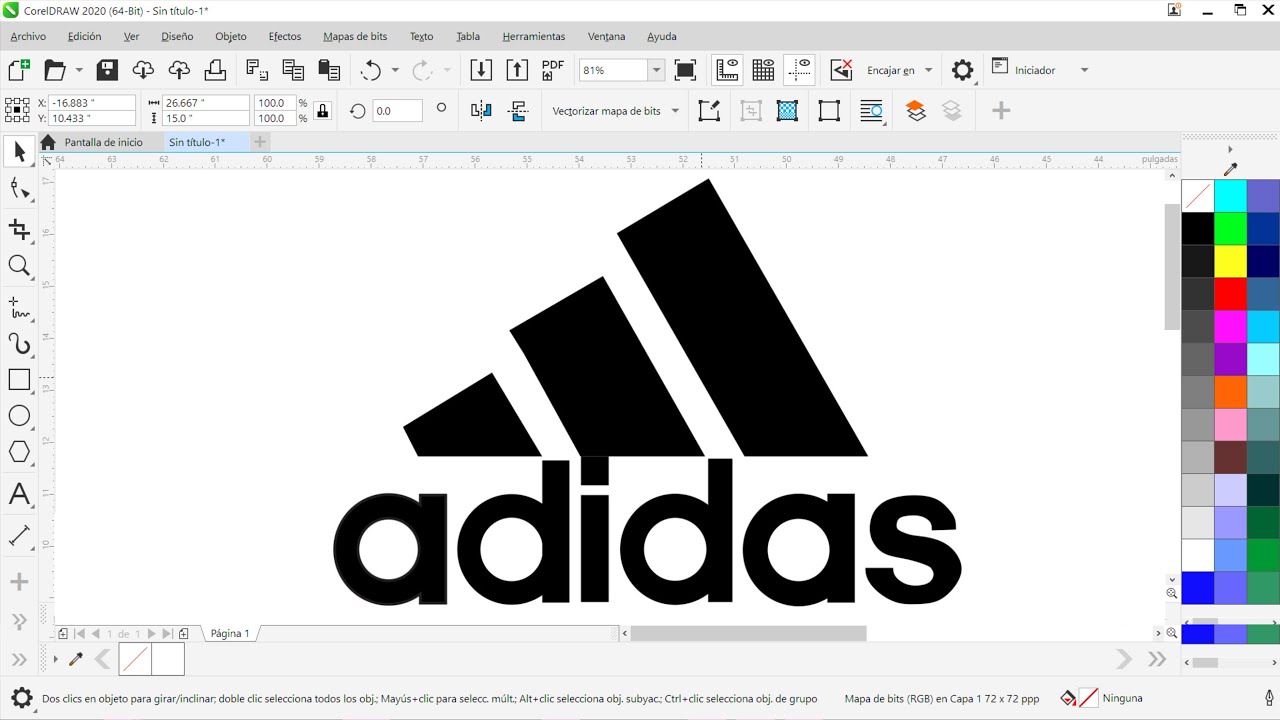 ADIDAS LOGO - COREL DRAW 2020