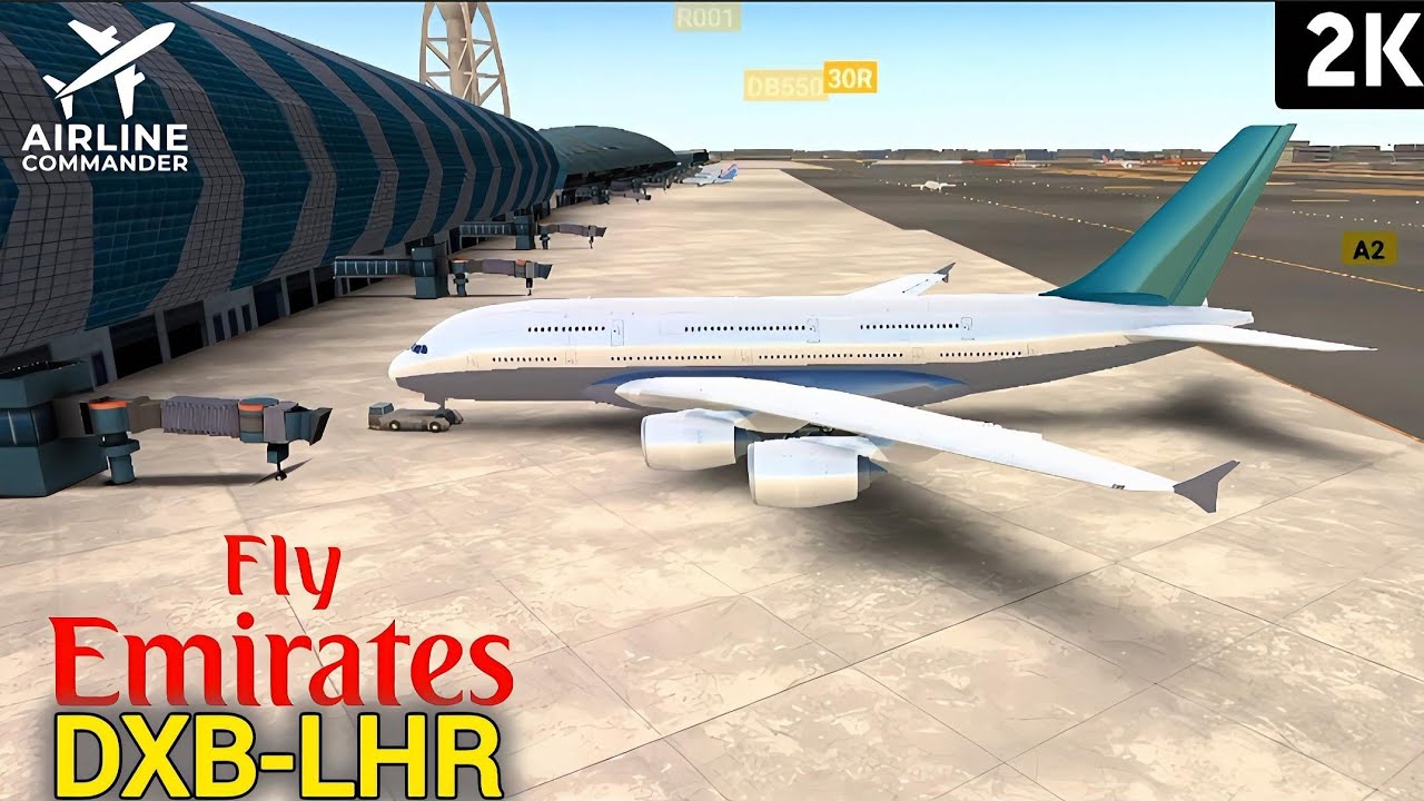 Airline Commander: Emirates A380 DXB ➜ LHR Full Flight | Ultra Realistic Gameplay