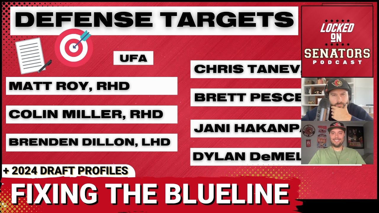 Which UFA Defensemen Should The Ottawa Senators Target? + 2024 NHL Draft Rankings: 26-24