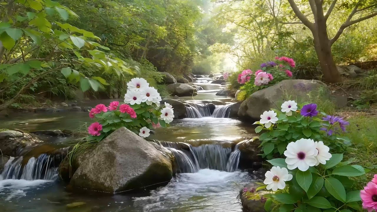 Heavenly Paradise River Flowing Gently to Calm the Mind, Ease Stress, and Drift Into Deep Sleep