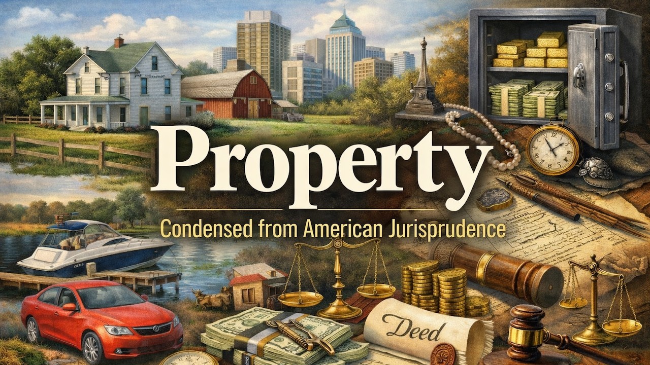 Property - Part 1: General Rules and Principles of Law - AmJur